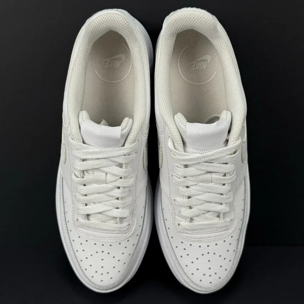 Nike Court Vision Alta Womens Platform Shoes Triple White DM0113-100 Size 9,5